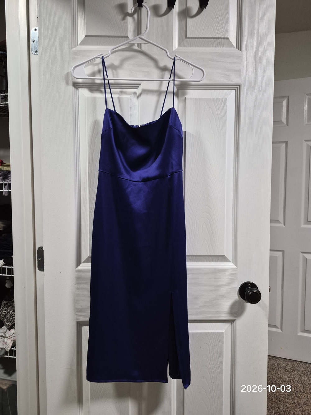NWT Aritzia Ten by Babaton Atrium Satin Dress Indigo 00